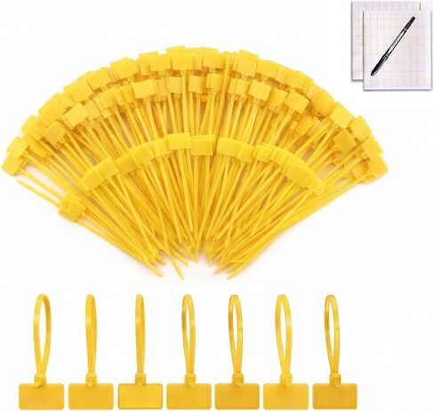 4 Inch Small Zip Tie Labels, Write-On Self Locking Zip Tie Tags, Cable Labels Wire Cord Labels for Wire Management & DIY Wire Marking Home Office(green, 100pcs) in Kuwait