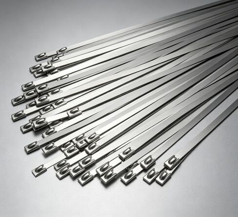 25Pcs Metal Zip Ties, 304 Stainless Steel 11.8 Inch Heavy Duty Self-Locking Cable Ties for Outdoor, Machinery, Vehicles, Farms, Fence, UV Resistant Rustproof in Kuwait