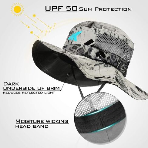 KastKing Sol Armis UPF 50 Boonie Hat for Sun Protection,Men Women Silver in Saudi Arabia
