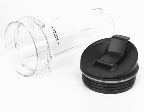 2x 16oz Single Serve Cup with Lid for Nutri Ninja Blender BL660 BL663 BL740 BL770 BL780 BL810 in Kuwait