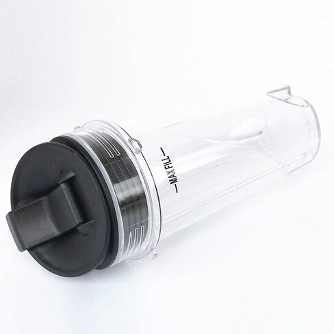 2x 16oz Single Serve Cup with Lid for Nutri Ninja Blender BL660 BL663 BL740 BL770 BL780 BL810 in Kuwait