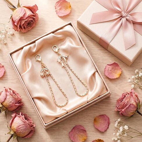 BESARME 2 Pack Phone Wrist Strap Gold Metal Phone Charms in Kuwait
