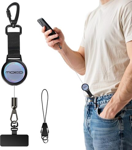 MoKo Anti-theft Phone Tether, Phone Lanyard Retractable Steel Line in Kuwait