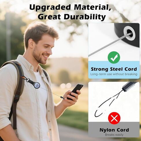 MoKo Anti-theft Phone Tether, Phone Lanyard Retractable Steel Line in Kuwait