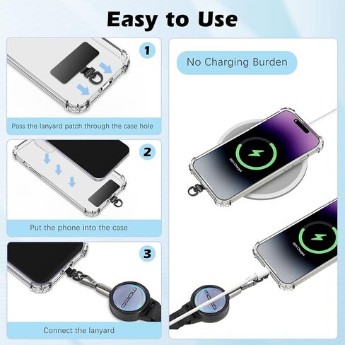 MoKo Anti-theft Phone Tether, Phone Lanyard Retractable Steel Line in Kuwait