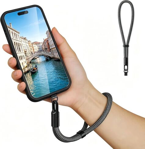 Anti Theft Phone Wrist Strap for Secure Travel with Heavy Duty Metal Tether Tabs, Braided Adjustable Phone Lanyard in Kuwait
