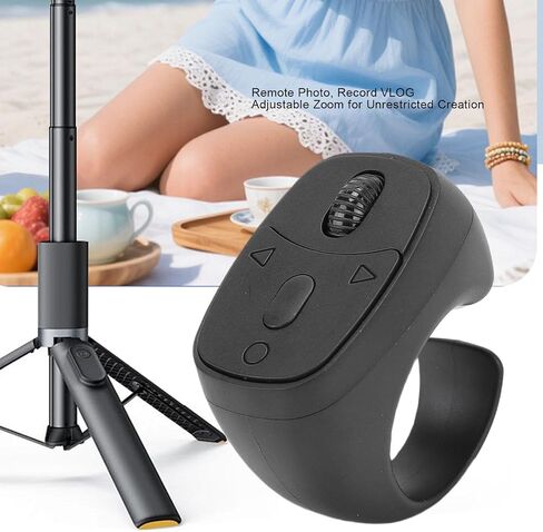 LICAEVEY Bluetooth Scrolling Ring Remote Control, Camera Shutter & Page Turner for TikTok, Hands Free Video Liking & Zoom Control for Phone in Kuwait