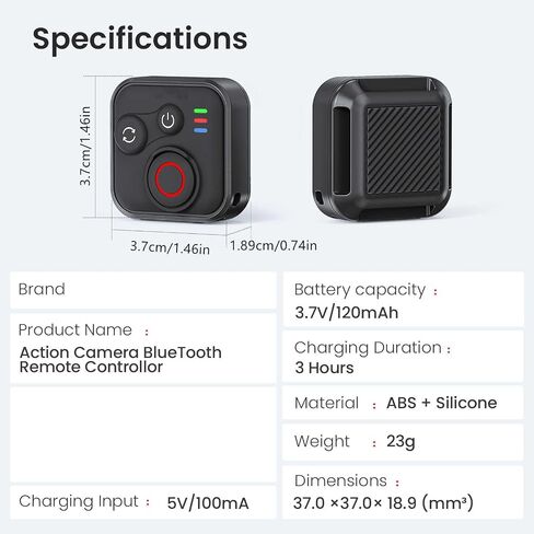 Wireless Smart Remote Control for Insta360 Series Cameras, Bluetooth Camera Controller with Wrist Strap in Kuwait