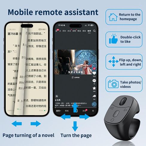Scrolling Ring Remote for Video, Bluetooth Camera Remote in Kuwait