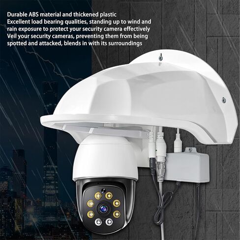 Universal Sun Rain Shade Surveillance Camera Shield Protection Cover, Camera Sun Rain Cover Hard Camera Cover Shield Outdoor Camera Protective Roof for Dome PTZ Type, 11.02 * 8.27 * 5.91in in Kuwait