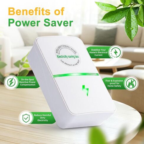 Power Plug Pro Energy Saver Plug | Stop Watt Electricity Saving Box to Reduce Bill | Smart Plug for Voltage Optimization & Surge Protection | Home Office Compact Plug and Play in Kuwait