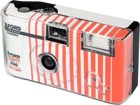 Bundle of Ilford XP2 35mm B&W One-Time Single-Use Disposable Camera with Flash (ISO-400) - 27 Exposures with Microfiber Cloth in Kuwait