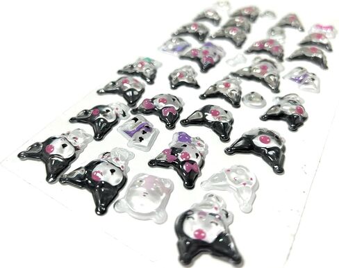 KUROMI's 3D Acrylic Bon Bon Stickers for Various Surfaces - Officially Licensed in Kuwait