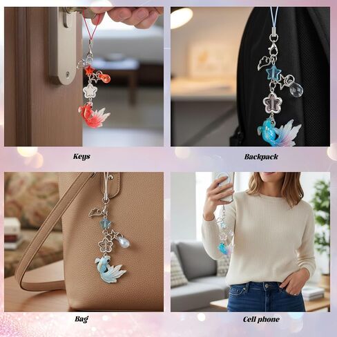 4Pcs Cute Phone Charm, Y2K Cell Phone Strap Phones Chain Charms for Phones Case Anti Theft Strap Decorative Charms for Headphone Case Camera in Kuwait