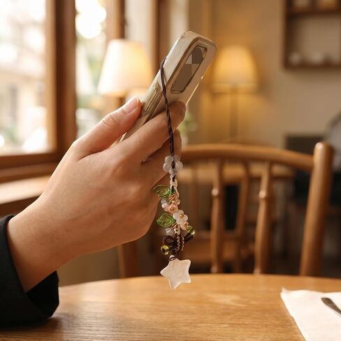 Cute Phone Charm, Green Keychain Charm Star Flower Phone Charms in Kuwait
