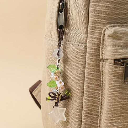 Cute Phone Charm, Green Keychain Charm Star Flower Phone Charms in Kuwait