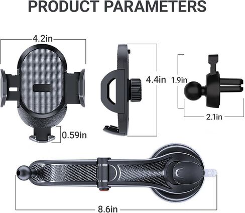 Suction Cup-Type Center Console Navigation Bracket, 360° Rotating Hands-Free Car Mobile Phone Mount, Automobile Cell Phone Holder Car for Dashboard Windshield Vent Fit for All Smartphones in Kuwait