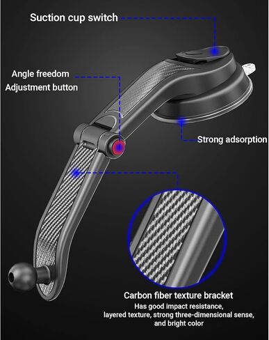 Suction Cup-Type Center Console Navigation Bracket, 360° Rotating Hands-Free Car Mobile Phone Mount, Automobile Cell Phone Holder Car for Dashboard Windshield Vent Fit for All Smartphones in Kuwait