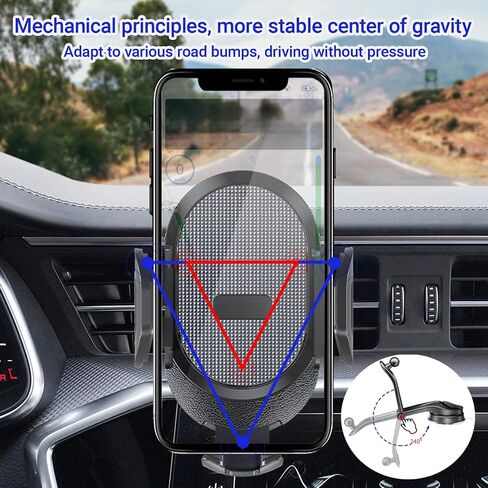Suction Cup-Type Center Console Navigation Bracket, 360° Rotating Hands-Free Car Mobile Phone Mount, Automobile Cell Phone Holder Car for Dashboard Windshield Vent Fit for All Smartphones in Kuwait