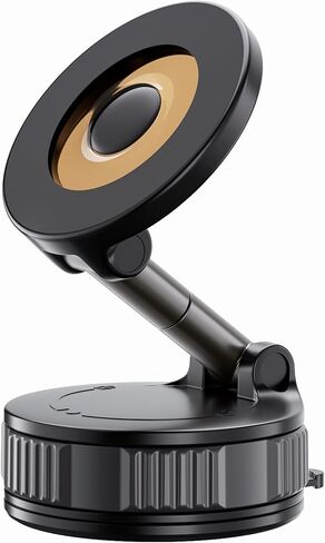 Vacuum Magnetic Suction Phone Holder, 360° Adjustable Suction Cup Phone Mount for Car/Gym/Mirror/Shower, Hands-Free Car Phone Holder, Compatible with iPhone Android and All Smartphones in Kuwait