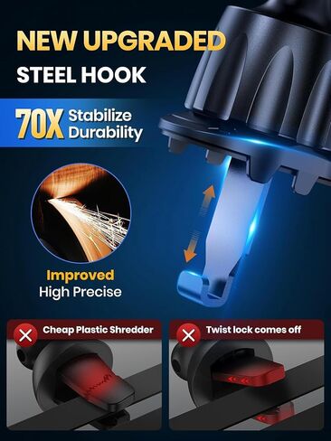 Car Phone Holder【Upgraded Strongest Suction & Clip】3in1 Universal Cell Phone Mount for Dashboard Windshield Air Vent, Truck Cradle Stand for iPhone 17 Pro Max 16 15 14 13 12 11 SE Samsung Android in Kuwait