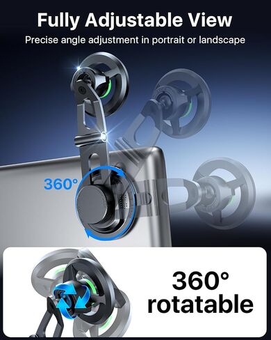 HTU Upgrade for Tesla Phone Mount [Strong Magnet & Foldable] MagSafe Car Mount for Tesla New Model Y Juniper Model 3, 360° Adjustable for Tesla Phone Holder fits for iPhone in Kuwait