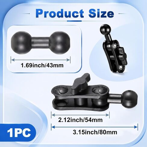 17mm Ball Mount Extension Adapter for Car Phone Holder in Kuwait