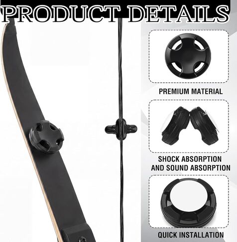 4Pcs Recurve Limb Dampeners Shock Absorbers Bow String Silencer in Kuwait
