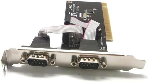 Dual Port RS-232 Serial PCI Card, 2-Port DB9 COM Port PCI Controller Card Adapter with 16C550 UART, Supports Windows 10/8/7/XP/Vista and Linux, Up to 1Mbps Transfer Rate, Plug & Play in Kuwait
