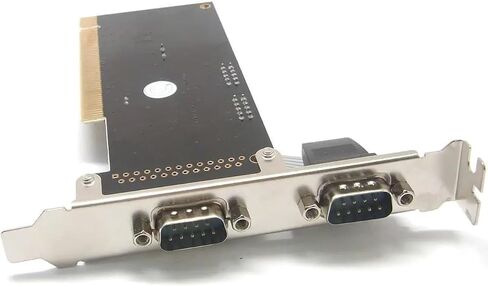 Dual Port RS-232 Serial PCI Card, 2-Port DB9 COM Port PCI Controller Card Adapter with 16C550 UART, Supports Windows 10/8/7/XP/Vista and Linux, Up to 1Mbps Transfer Rate, Plug & Play in Kuwait