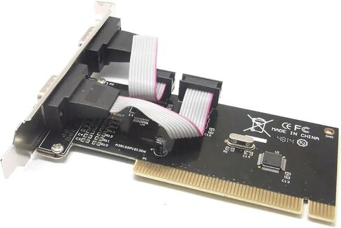 Dual Port RS-232 Serial PCI Card, 2-Port DB9 COM Port PCI Controller Card Adapter with 16C550 UART, Supports Windows 10/8/7/XP/Vista and Linux, Up to 1Mbps Transfer Rate, Plug & Play in Kuwait