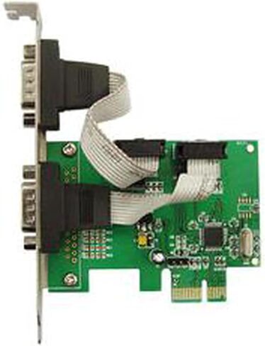IO Crest 2 Port PCI-E Serial Card, RS232 DB9 COM Port Expansion Adapter with WCH382L Chipset, Supports Windows 7/8/10/11, Linux - IO-PCE382-2S in Kuwait