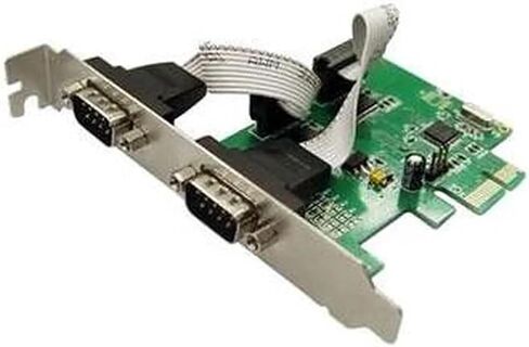 IO Crest 2 Port PCI-E Serial Card, RS232 DB9 COM Port Expansion Adapter with WCH382L Chipset, Supports Windows 7/8/10/11, Linux - IO-PCE382-2S in Kuwait