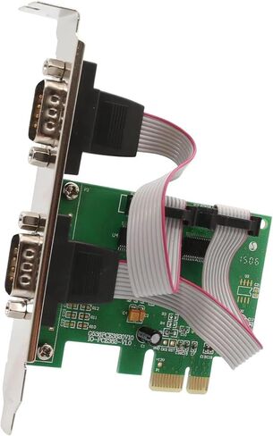 IO Crest 2 Port PCI-E Serial Card, RS232 DB9 COM Port Expansion Adapter with WCH382L Chipset, Supports Windows 7/8/10/11, Linux - IO-PCE382-2S in Kuwait