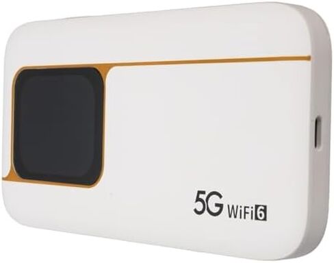 5G Mobile Hotspot, Portable WiFi 6 Hotspot with Sim Card Slot, 2.01 Inch Touch Screen, 7100mAh Battery, Supports 16 Devices & 2.77Gbps Speed, Ideal for Travel in Kuwait