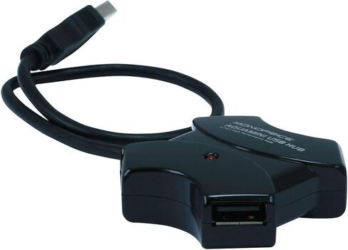 4-Port USB 2.0 Passive Hub - Supports a Data Transfer Rate of up to 480 Mbps, Plug-N-Play, Black in Kuwait
