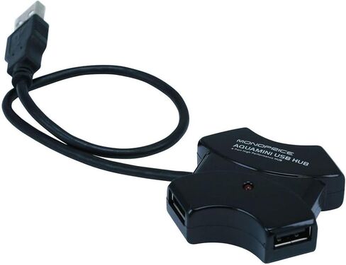 4-Port USB 2.0 Passive Hub - Supports a Data Transfer Rate of up to 480 Mbps, Plug-N-Play, Black in Kuwait