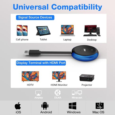 AIMIBO 4K Wireless HDMI Display Dongle Plug & Play in Kuwait