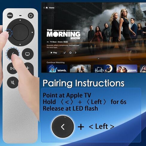 Replacement for Apple TV Remote,for Apple 4K/ Gen 1 2 3 4/ HD,A2169 A1842 A1625 A1427 A1469 A1378 A1218 in Kuwait
