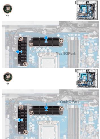 VR Heat-Sink Module VRMVoltage-Regulator TT4CK 6R0F3 Replacement for Dell Pro Max Tower T2 FCT2250 EBT225 with 1500W PSU in Kuwait
