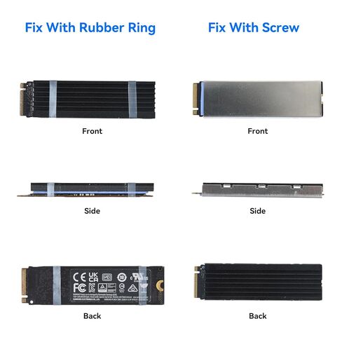 ELUTENG 2Pcs Aluminum M.2 Ssd Heatsink Dual Sided Cooler for M2 2280 SSD PC in Kuwait