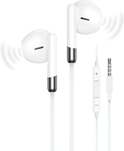Wired Earbuds Headphones 3.5mm AUX Plug Cord, Apple Airpods Gaming Earbuds in Kuwait