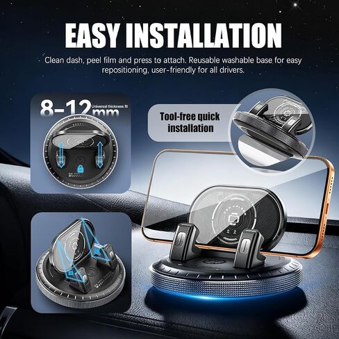 360 Degree Rotation Car Dashboard Phone Mount in Kuwait