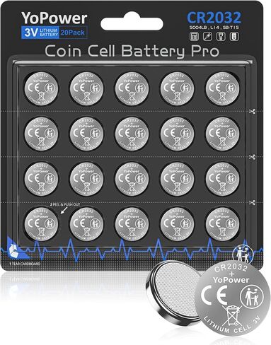 CR2032 Batteries 20 Count, 2032 Lithium 3v Coin Battery for AirTag in Kuwait