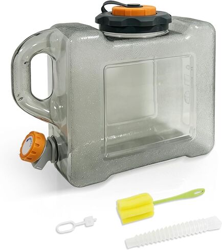 1.32 Gallon Water Container with Spigot, Portable Water Jug, No Leakage Emergency Water Storage Tank for Camping, Outdoor Hiking, Picnic in Kuwait