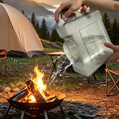 1.32 Gallon Water Container with Spigot, Portable Water Jug, No Leakage Emergency Water Storage Tank for Camping, Outdoor Hiking, Picnic in Kuwait