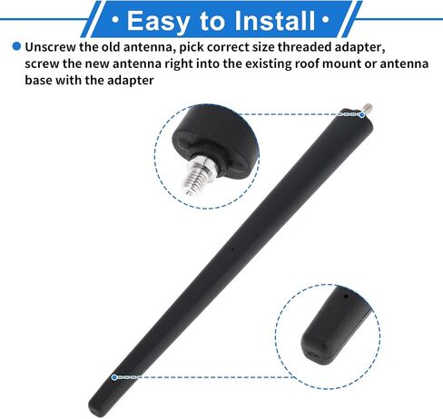 Car Signal Antenna, AM/FM Signal Roof Aerial for Fiat 500 2012+ Offroad Rubber Material Black in Kuwait