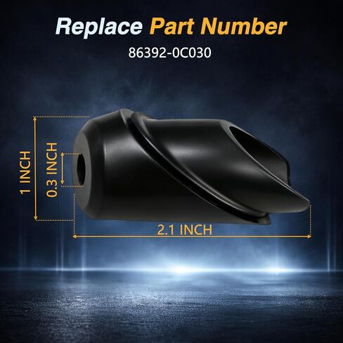Antenna Grommet Base Compatible with Toyota Tundra 2014 2015 2016 2017 2018 2019 2020, Antenna Rubber Bezel Replace# 86392-0C030, TPU Matte Black Antenna Ornament Mount in Kuwait