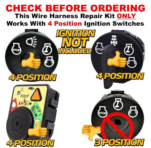 HD Switch Wire Harness Repair Kit for Dixie Chopper PTO Switch 500016 Classic Iron Eagle Magnum Silver Eagle Xcaliber in Kuwait