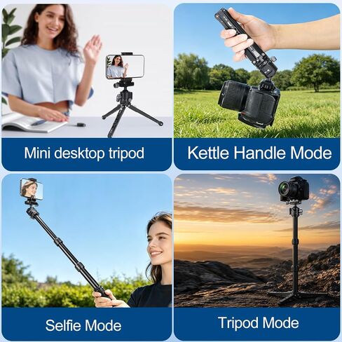 Koolehaoda 3-in-1 Mini Tripod Selfie Stick with 360° Ball Head for Camera in Kuwait